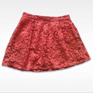 Z Supply Floral Mini Skirt Lace Summer Flare